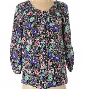 Gorgeous Yumi Kim 3/4 sleeve silk blouse XS